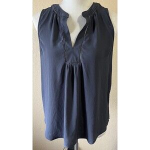 LOFT Women’s Gray V-Neck Sleeveless Pullover Blouse Size M